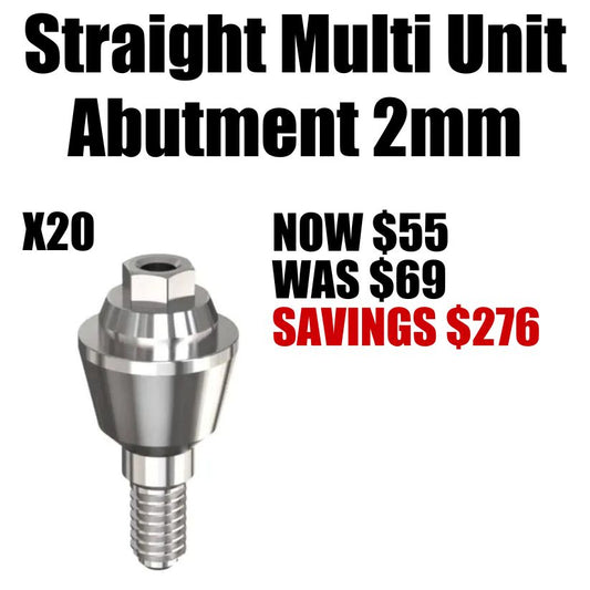 20 OFF 20 Bundle: Straight Multi Unit Abutment 2mm