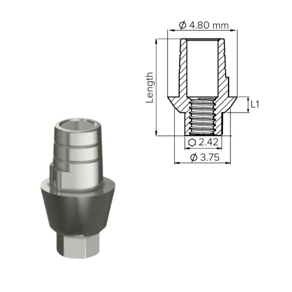 Hex Ti Base 1mm