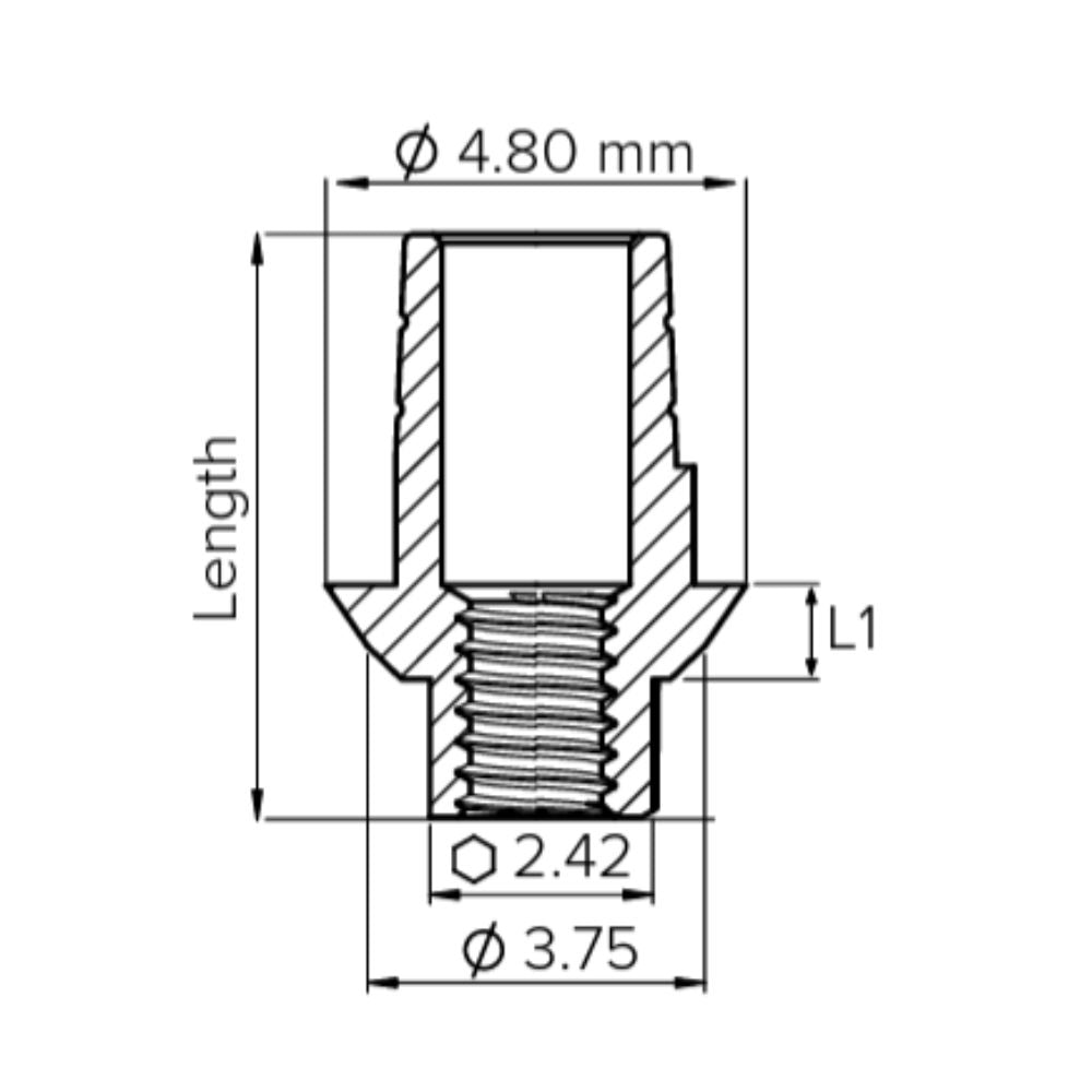 Hex Ti Base 1mm